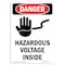 Signmission Safety Sign, OSHA Danger, 10" Height, Hazardous Voltage Inside, Portrait OS-DS-D-710-V-1317 - alternate 1